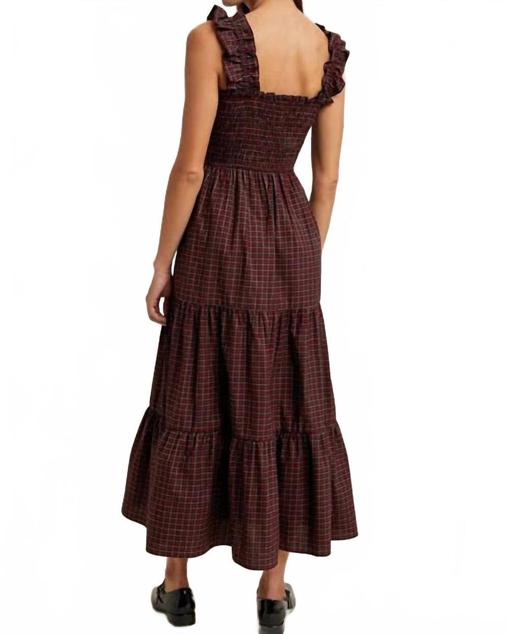NEW WISHLIST plaid holiday smocked dress in red/green - Picture 2 of 4